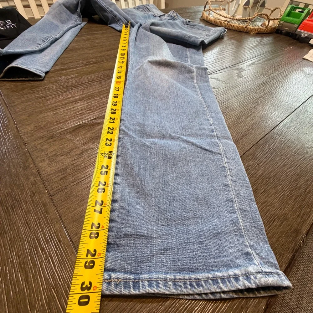 J.Crew Flex Mens Straight Leg Jeans 34x30 Light Wash Blue Stretch Denim Pants